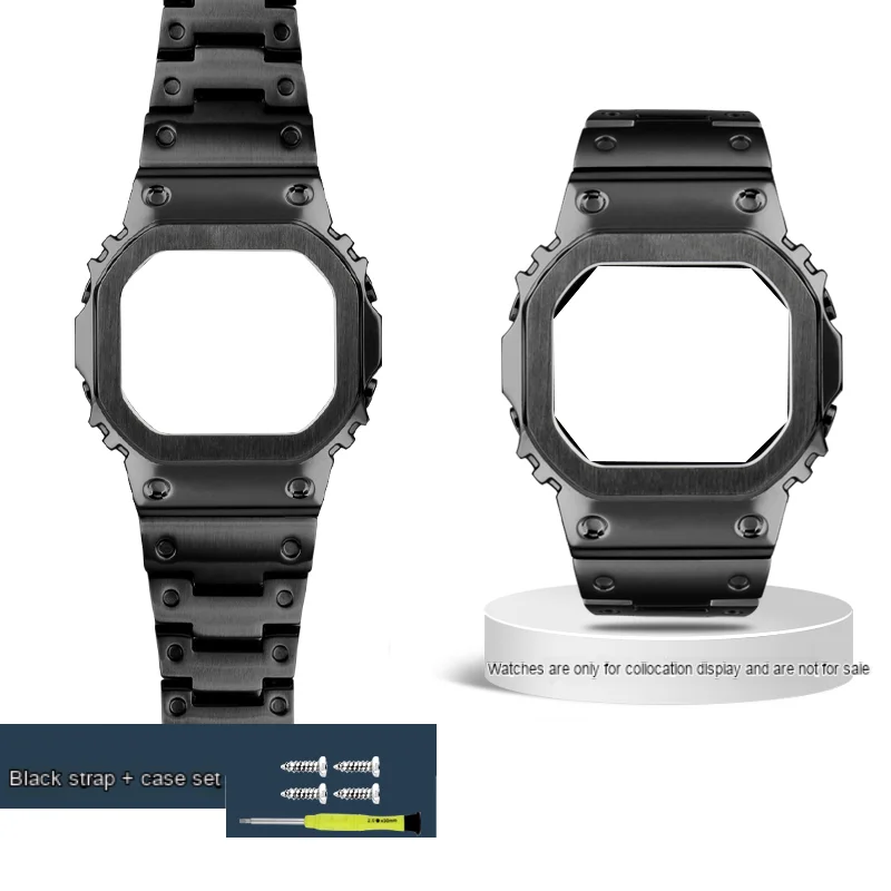 男性用メタルケースとストラップ,モッドキット,カシオ3516 DW-H5600