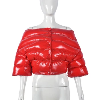Off The Shoulder Cropped Puffer Jacket 19
