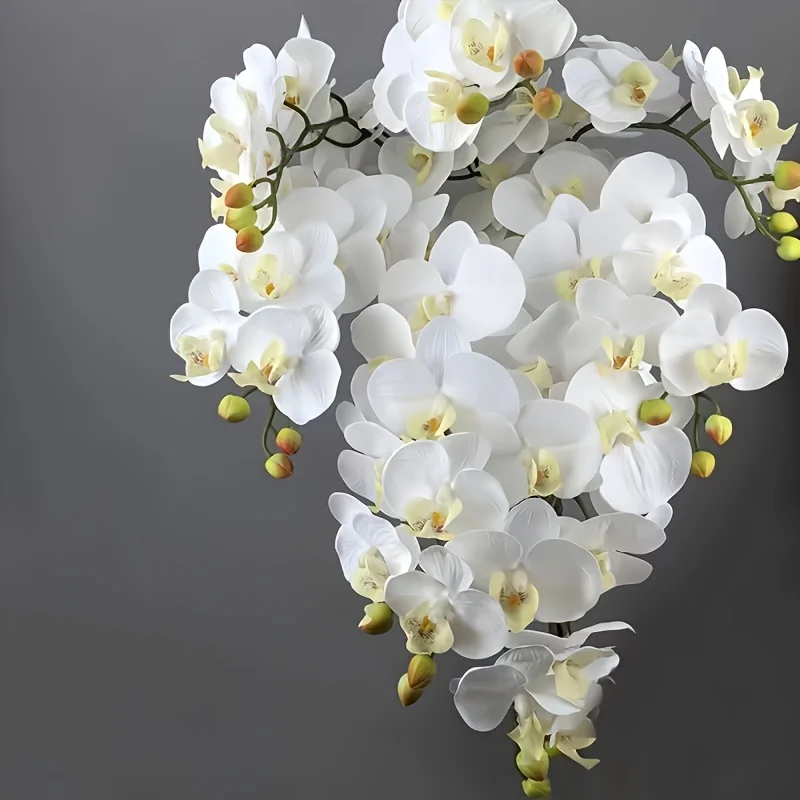 2Pcs 9-Head 38inch Artificial Butterfly Orchid Bouquet for Wedding Decoration Home Decor