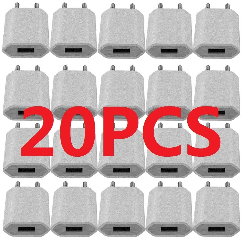 10/20pcs US/EU Plug 5V 1A AC USB Wall Charger Power Adapter 5W Phone Charger for Samsung iphone HTC Huawei Xiaomi charger adapter battery charger power supply adapter battery charger adapter