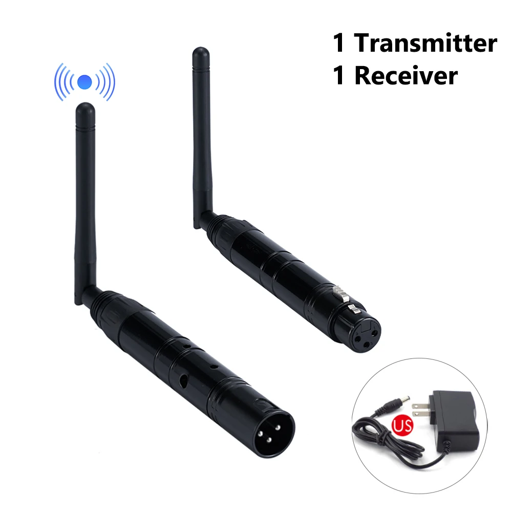 

2PCS DMX512 DMX Dfi DJ 2.4G Wireless 1 Receiver with Light Dome& 1 Transmitter Stage Lighting Control (Black)