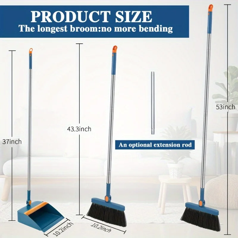 2-Piece Broom & Dustpan Set 3