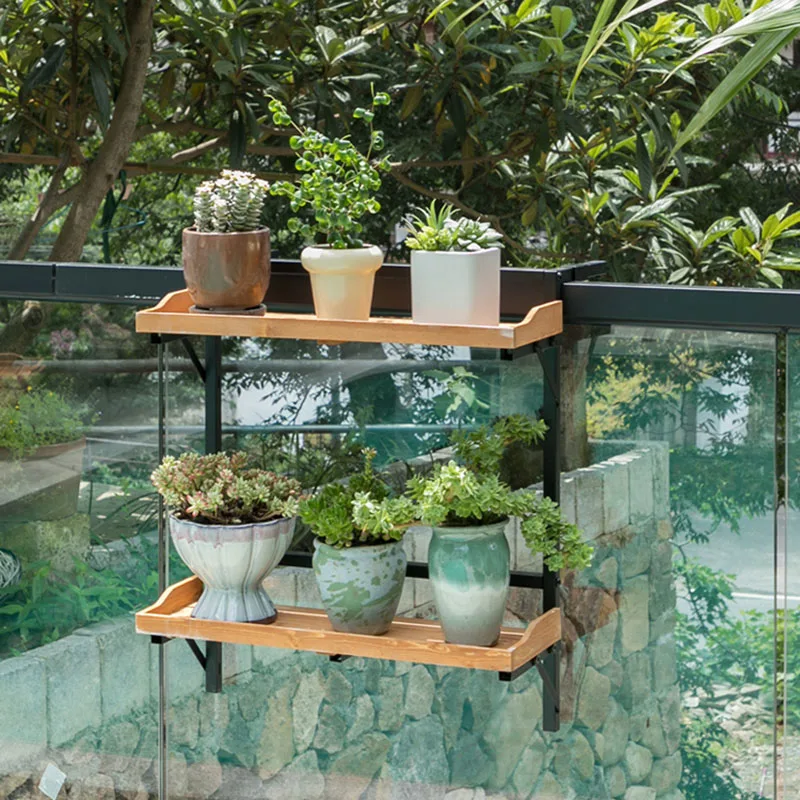 Telescopic Hanging Plant Shelves Pots Balcony Loft Window Plant Stand Mid Century Design Estante Para Plantas Home Decoration