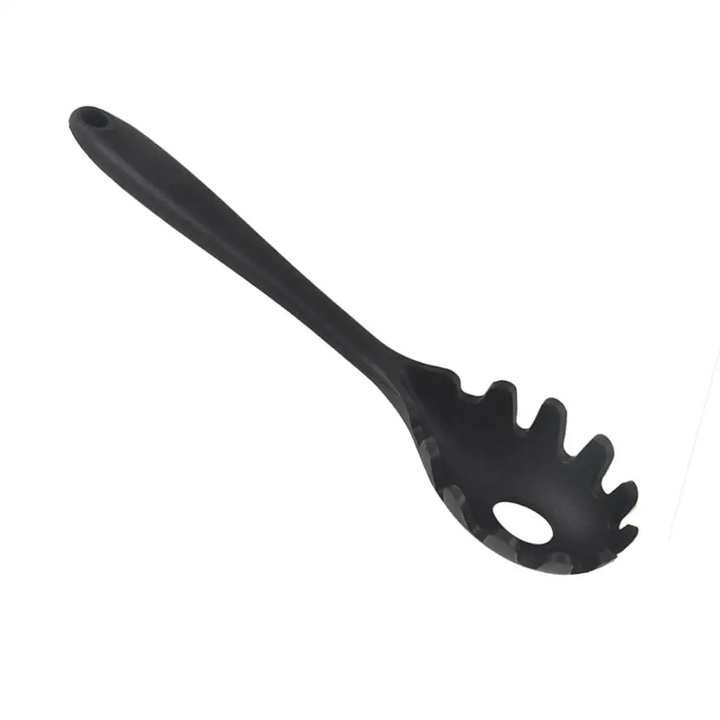 Silicone Spaghetti Server Pasta Fork with Ergonomic Handle Comfortable Grip Design Rustproof Forming 11.22 Inches