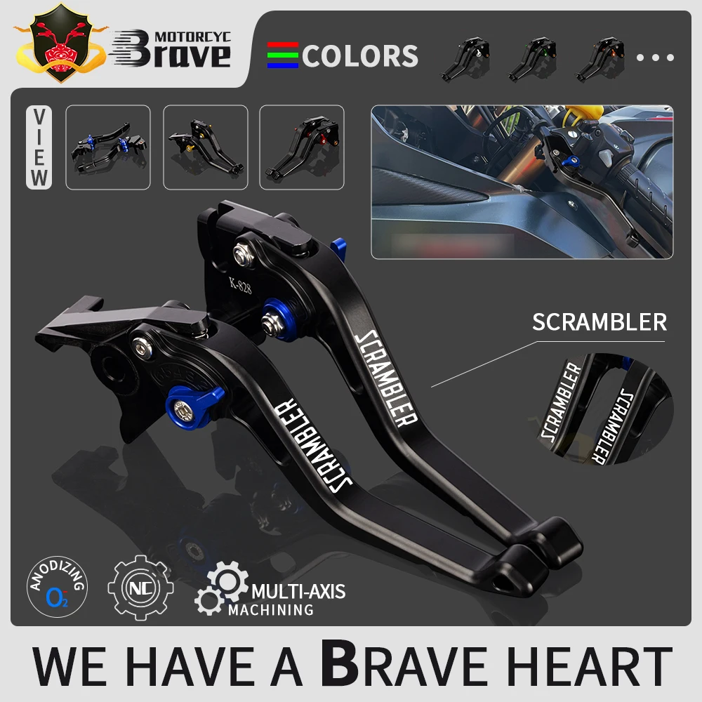 Per Ducati Scrambler Desert Sled 2017 Accessori Moto Leve Frizione Freno Corte Regolabili In Alluminio Cnc