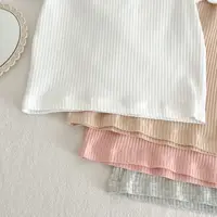 Summer Newborn Infant Baby Boy Girls Fallow Solid Color T-Shirt Round Neck Muslin Candy Color Kids Fashion Baby Clothing 5