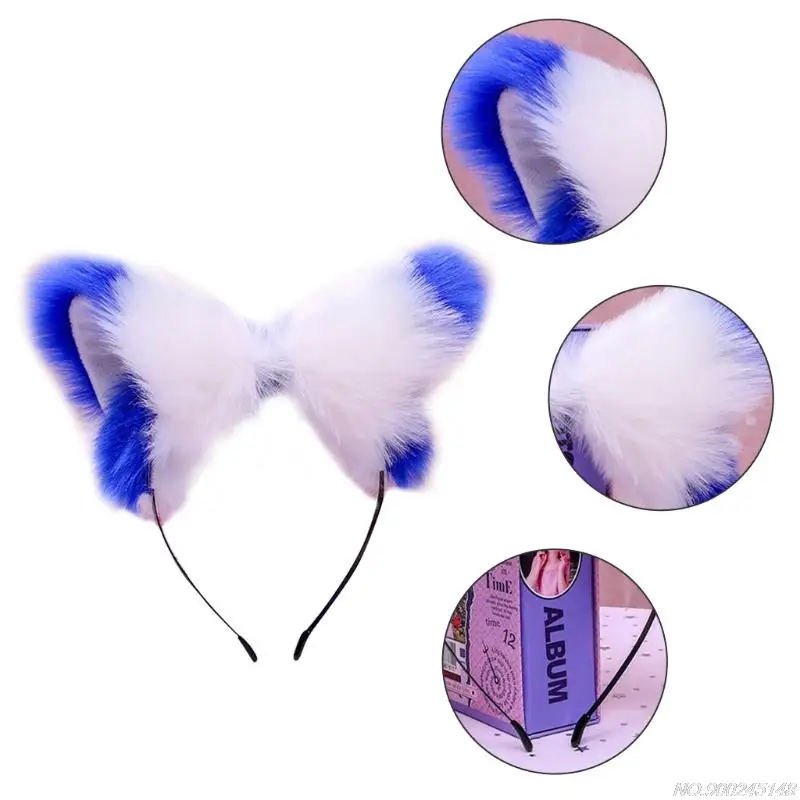 halloween outfits Women Realistic Long Furry Animal Cat Ears Headband Lolita Kawaii Anime Hair Hoop Party Headpiece N17 20 Dropshipping plus size costumes