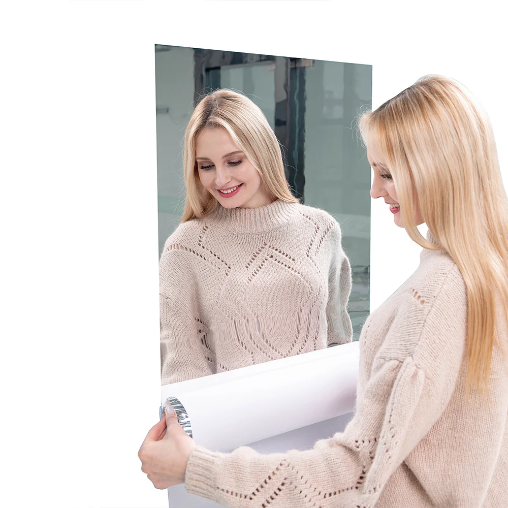 Waterproof Self Adhesive Stickers Film Mirror Silver Insulation Stickers UV Rejection Privacy Films Home Decoration 2 Sizes