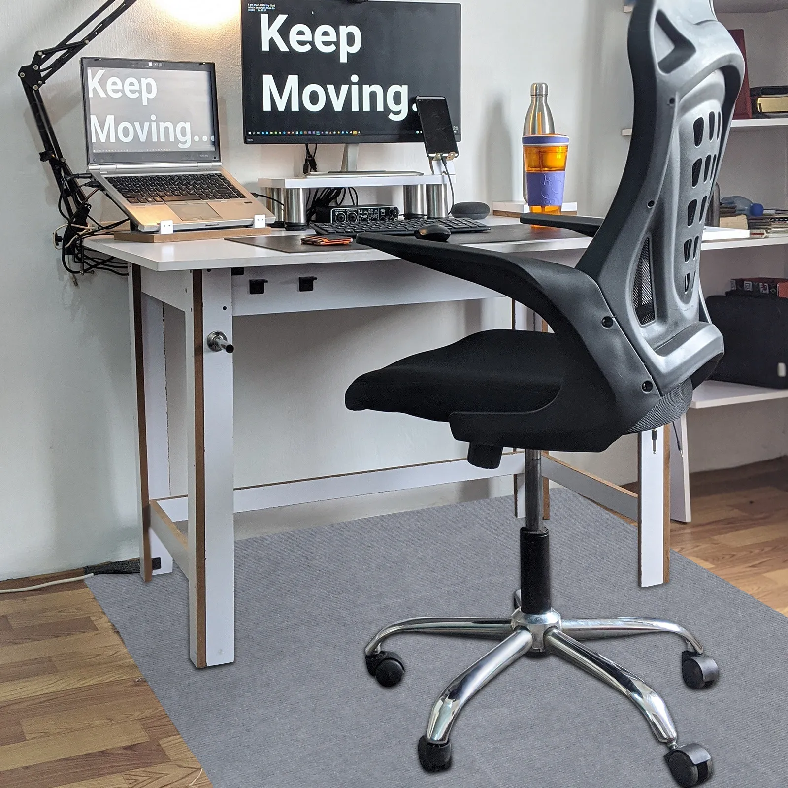 고밀도 논슬립 의자 매트 (사무실 책상, 게이밍 의자, 바닥 보호용) 부드러운 압력 분산, 편안함, 원목 바닥용