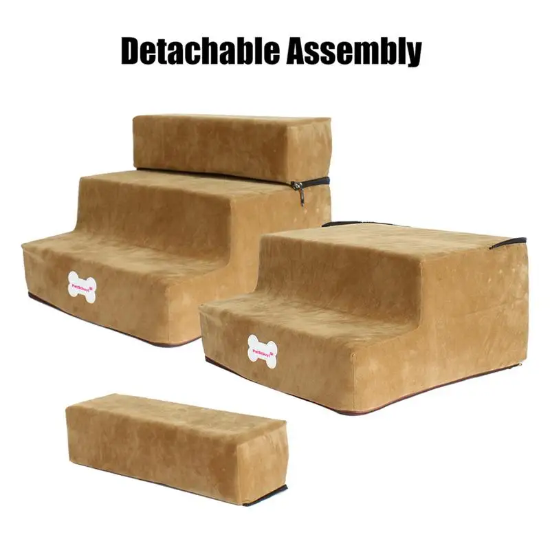 Hot Dog House Dog Stairs Pet 3 Steps Stairs For Small Cat Pet Ramp Ladder Anti-slip Removable Dogs Bed Supplies pet ramp stairs