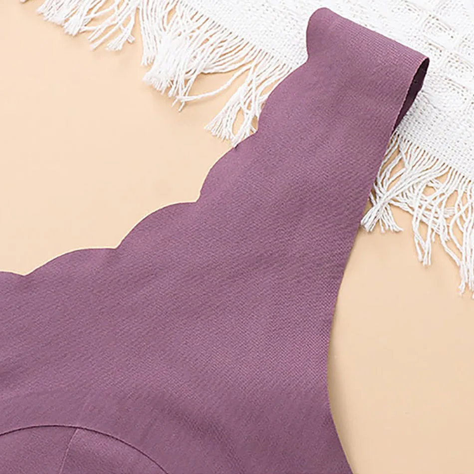 Hands-Free Maternity Nursing Bra Breathable and Comfortable Plus Size Wide Strap Brelette Seamless Breastfeeding Pumping Session 5