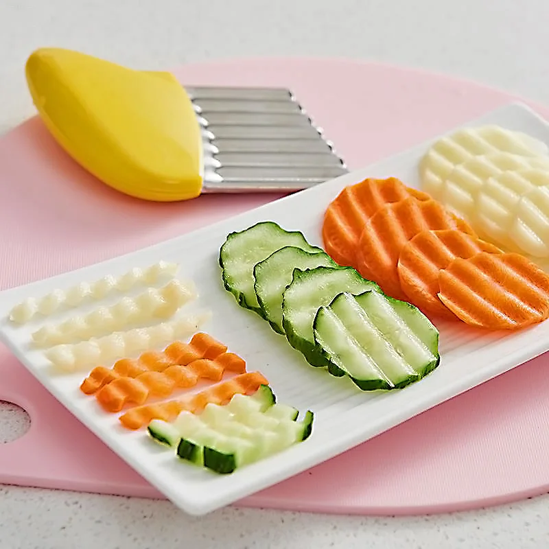 Potato Chip Slicer Vegetable Fruit Corrugated Wavy Knife French Fries Cutter Kitchen Tools Gadget