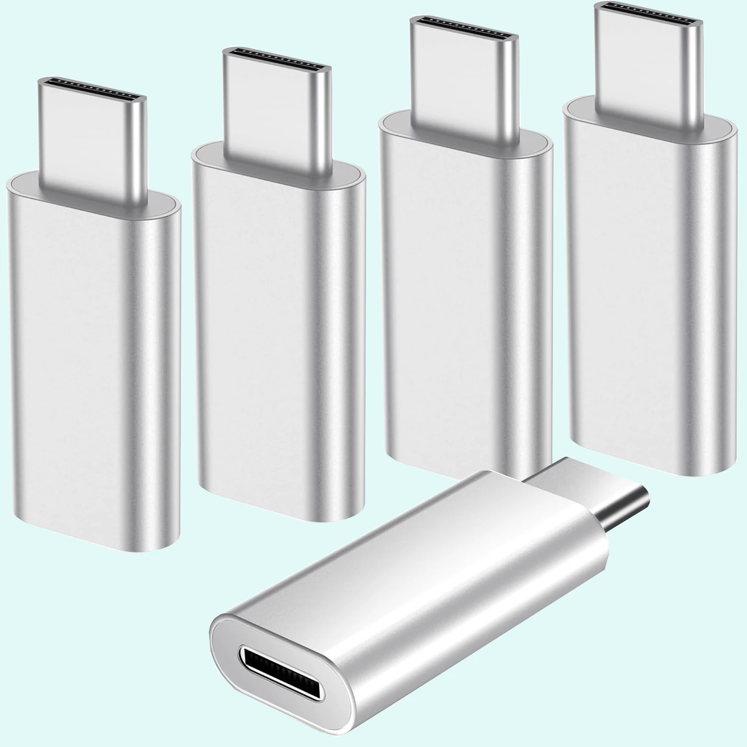 5-Pack Lightning to USB-C Charging & Data Sync Adapters