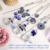 Turkish Blue Evil Eye Butterfly Wall Hanging with Crystal Suncatcher Home Decor Protection Good Luck Blessing Housewarming 3