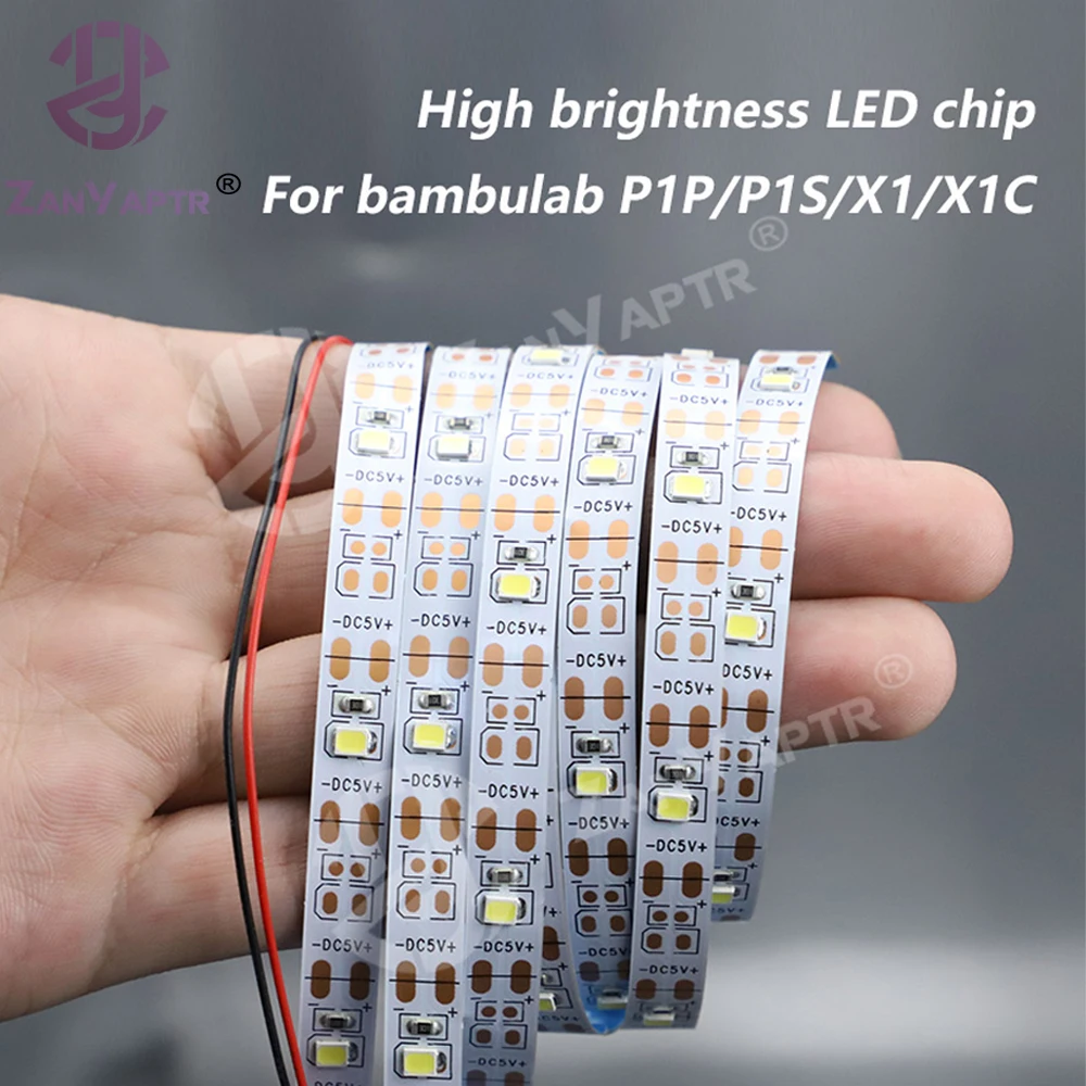 Bambu Lab 조명용 LED 조명 스트립 LED 조명 키트, P1P P1S X1C, 5V 150cm, IP44 하이엔드 조명 램프, 슈퍼 브라이트, 1 개