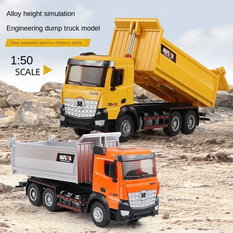 Diecast Dump Truck Model Alloy Excavator Tractor Toy Simulation Truck Model Car Toys Mini Cars Static Model Kids Birthday Gift