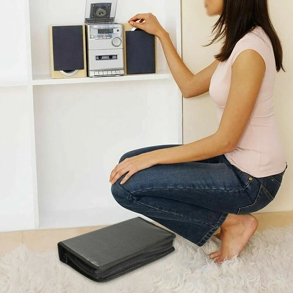 Portable Zipper DVD CD Holder Dustproof Album Storage Sleeve Zipper Album Storage Holder Case Portable Disc CD VCD DVD Carry Bag