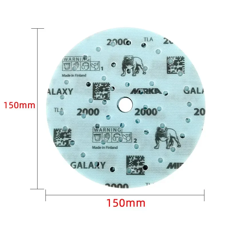 미르카 갤럭시 사포 6인치 150mm 사포 다공성 진공 청소기 내마모성 사포 100개