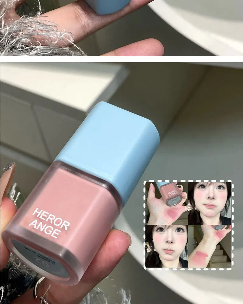 Description Picture 4 of itemMatte Liquid Blusher Makeup Rubores Natural Low Saturation Grey Pink Brown Blush Clear Nude Tint Korean Series Blusher Cosmetic
