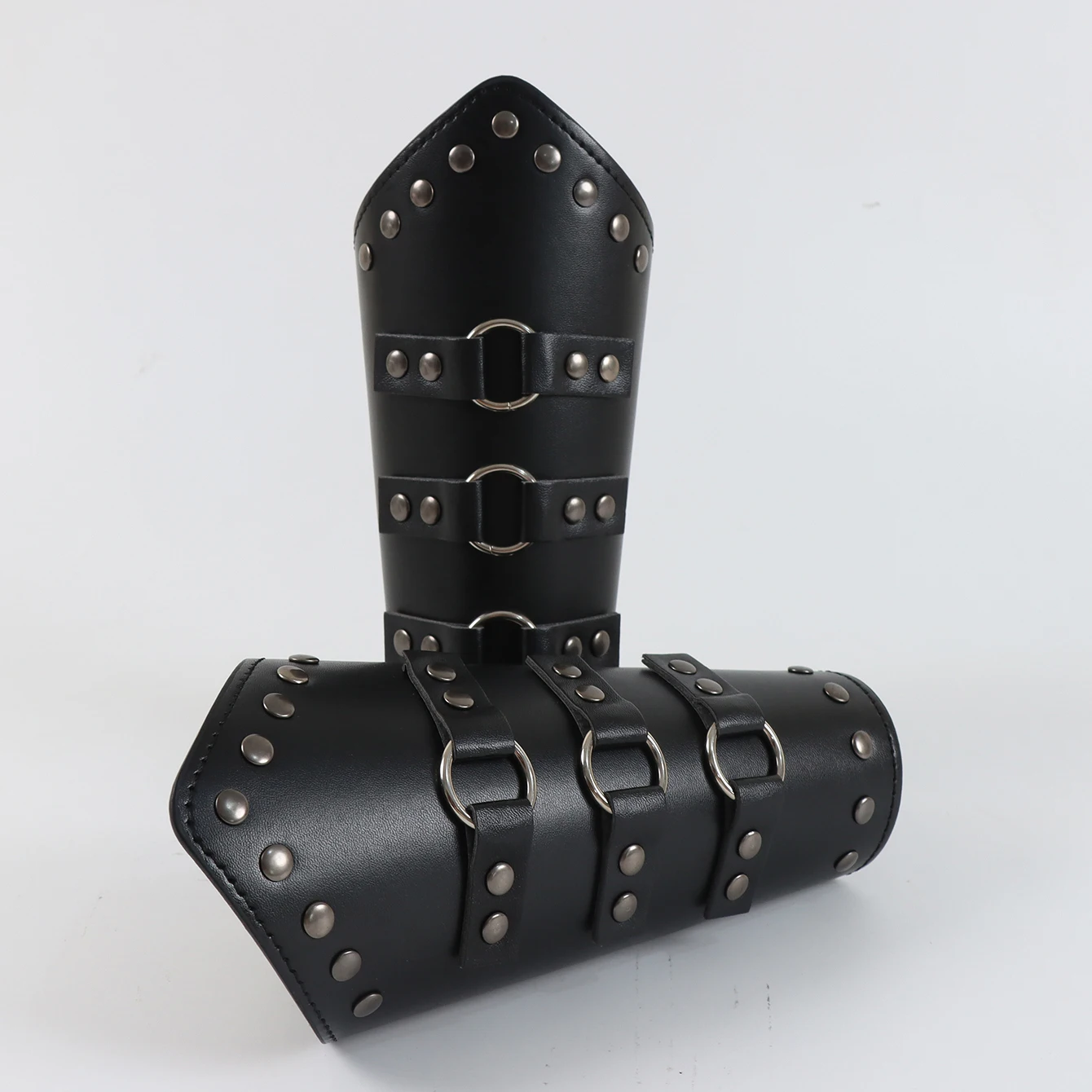 Warrior Shoulder Armor Medieval Knight One Shoulder Armor Rivet Wristband Set