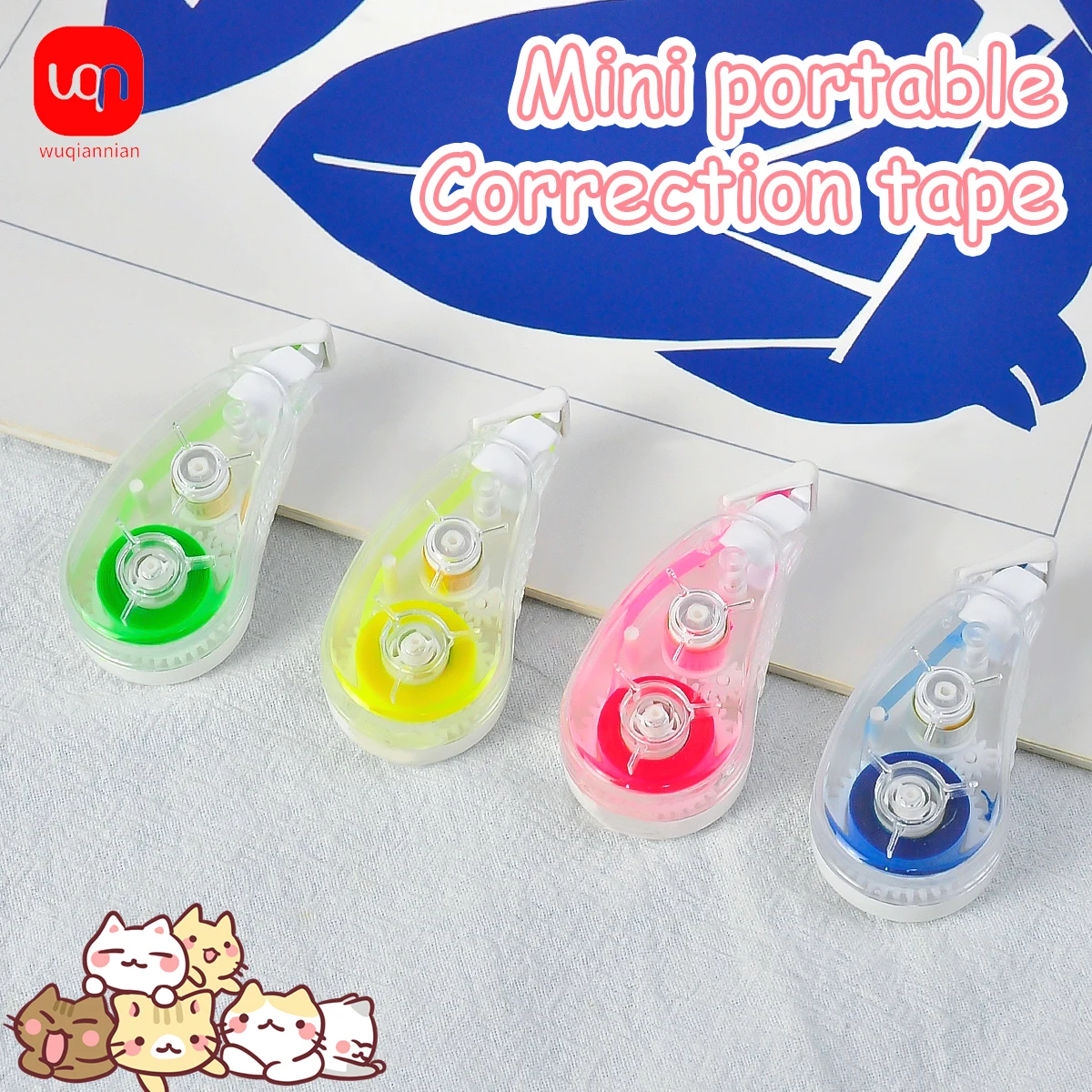 Highlighter Tape for Kids Simplicity Solid Color Correction Tape Style Highlighter Marker Scrapbook Stationery correction tape