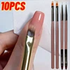 Soft Nail Art Liner Brush Double-end Microfiber Wool Professional Smudging Painting Gradient DIY Nails Gel Brushes Manicure Pen 1