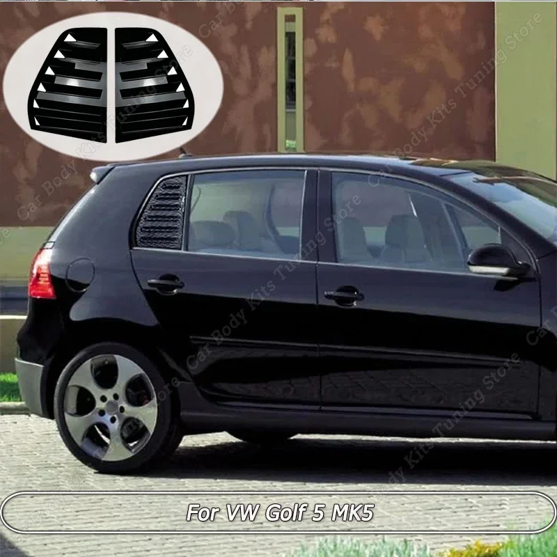 Per Vw Golf 5 Mk5 Car Lunotto Laterale Vent Shutter Louver Cover Sticker Body Kit Tuning Accessori Gloss Black/Carbon Look Abs
