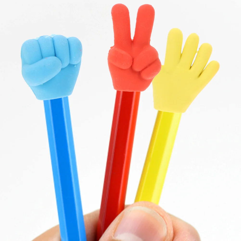 연필 상단 지우개 모자, 손가락 모양 연필 지우개, 토퍼 지우개, 학교 공부 용품, 교사 지우개, 20 개