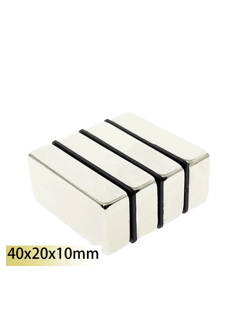 20/25pcs 40x20x10mm Rectangle 40x20 Square Neodymium Bar Block Strong