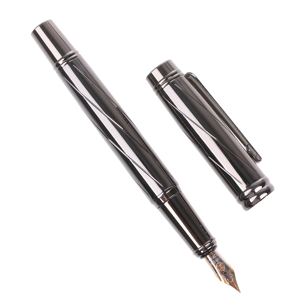 Vintage Luxury Men's Metal Medium Nib 0.5mm Fountain Pen Writing Tool Supplies  Dropship