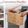 Wicker Toilet Paper Holder Stand, Wicker Toilet Paper Storage Basket for Bathroom, Natural Water Hyacinth Storage Baskets 6