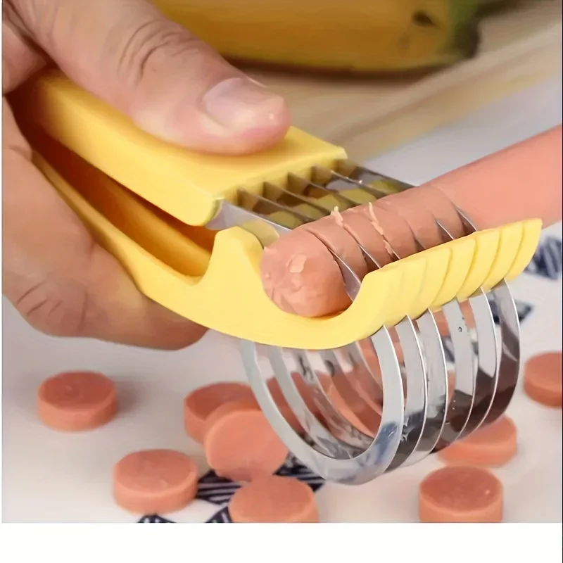 1 Stainless Steel Banana And Cucumber Slicer for Grilling And Outdoor Cooking Kitchen Gadgets Kitchen Accessories
