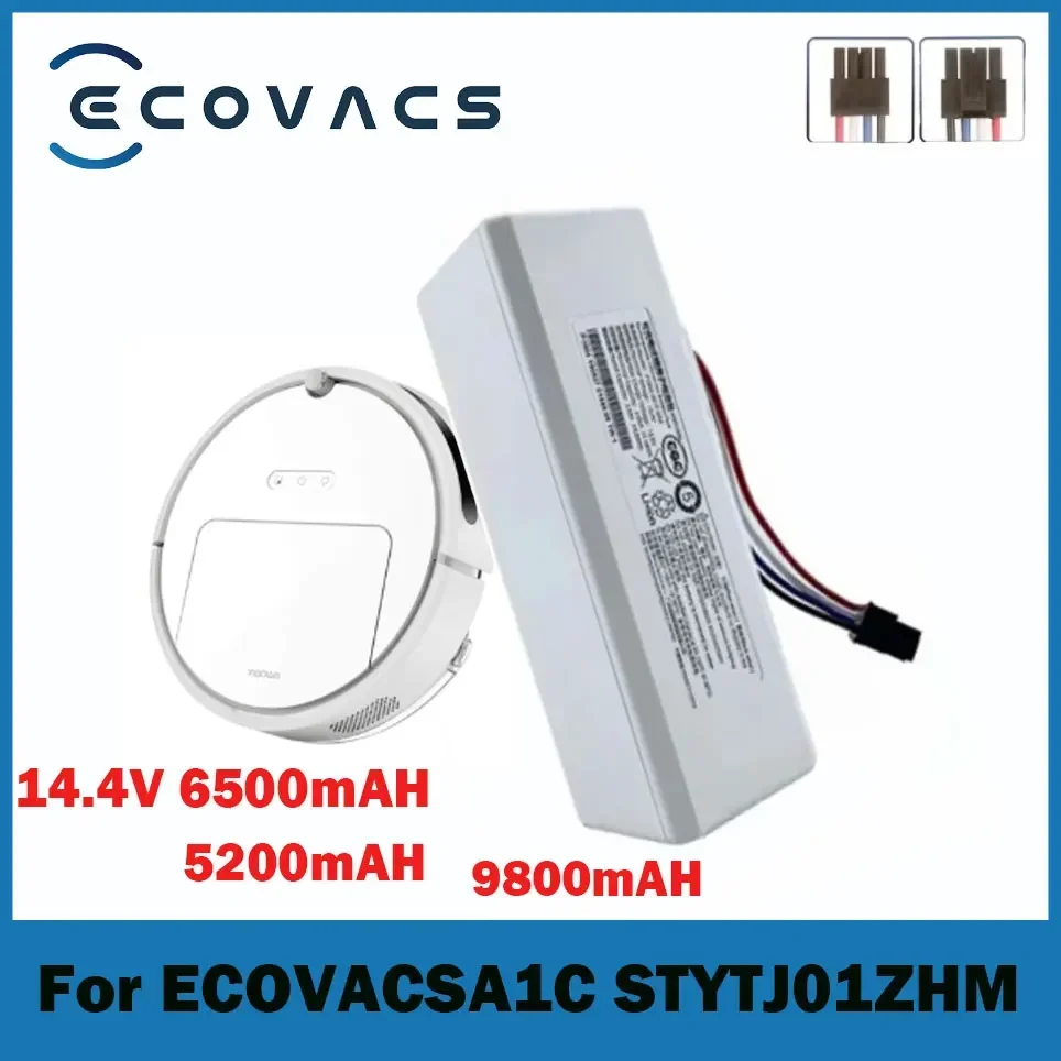 

ECOVACS 14.4V 6500Mah Robot Batterij 1C P1904-4S1P-MM Voor ECOVACS A1C Robot Vacuüm Mop Cleaner Accessoires Onderdelen