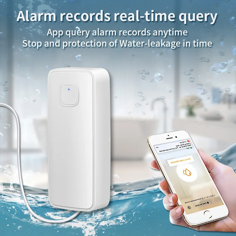 TNCE TUYA WIFI Smart Water Leak Sensor Water Overflow Level Detector Security Home Alarm Leakage Alarm APP Remote Monitor