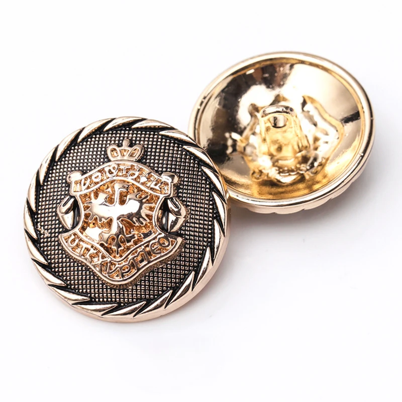 10pcs Retro Crown Metal Buttons For Clothing Sewing Accessories DIY Designer Luxury Sweater Overcoat 15mm Button Craft Supplies 5