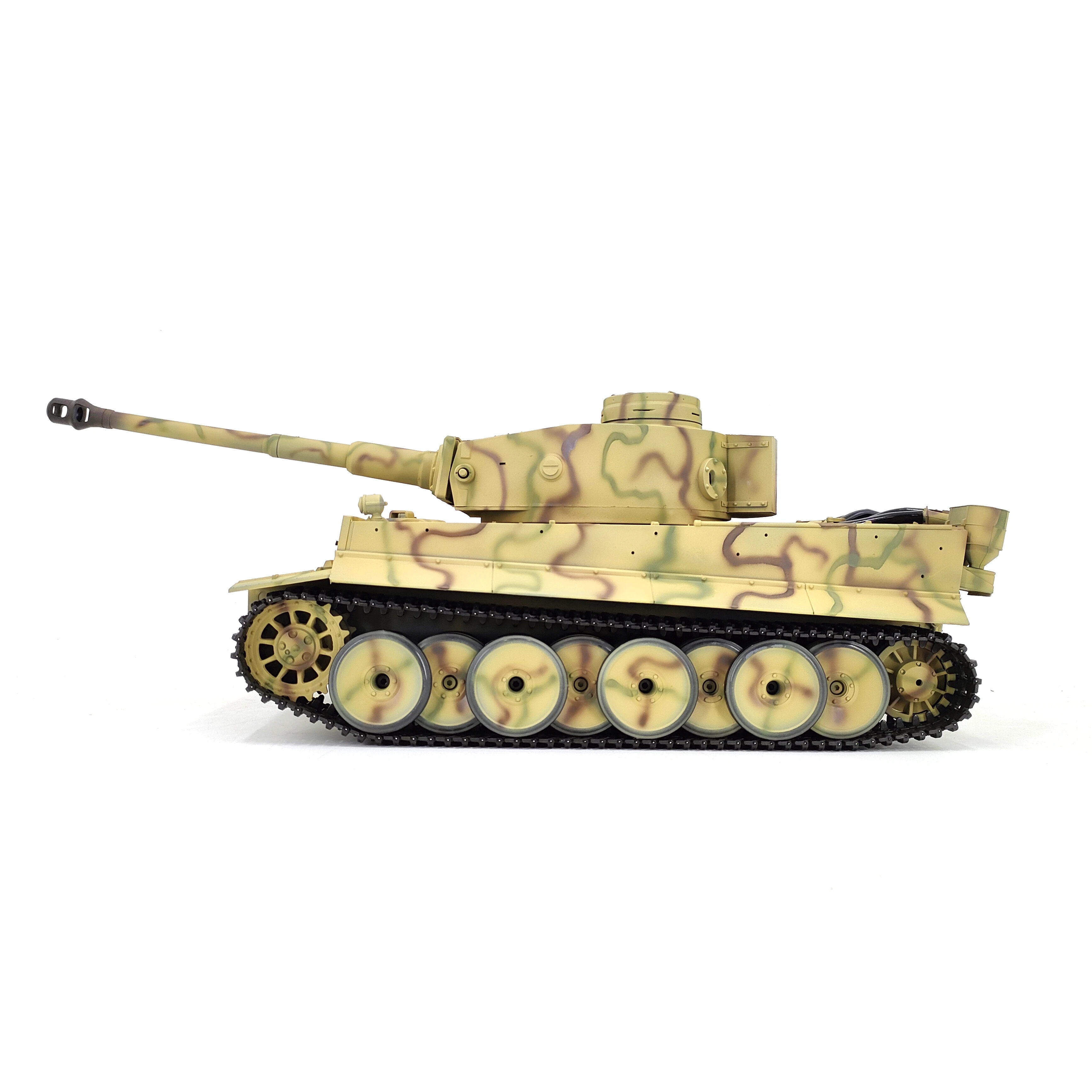 COOLBANK RC Tank 1:16 German Tiger I Battle RC Tanks 360° Turret 2400 rpm Motor Shooting BB Smoke Remote Control Tank Model 3818 3