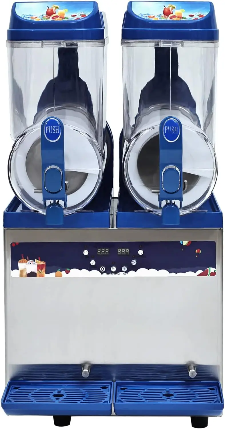 Gallons Commercial Slushy Machine 1000W, Stainless Steel Margarita Smoothie Frozen Drink Maker for Cocktail Ice Juice Tea Coffee 2