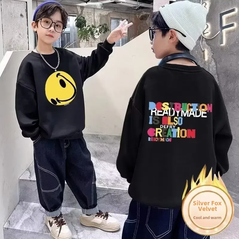 남아용 레터 프린팅 긴팔 맨투맨, 트렌디 쿨, 용수철 가을, 새로운 스타일, 한..