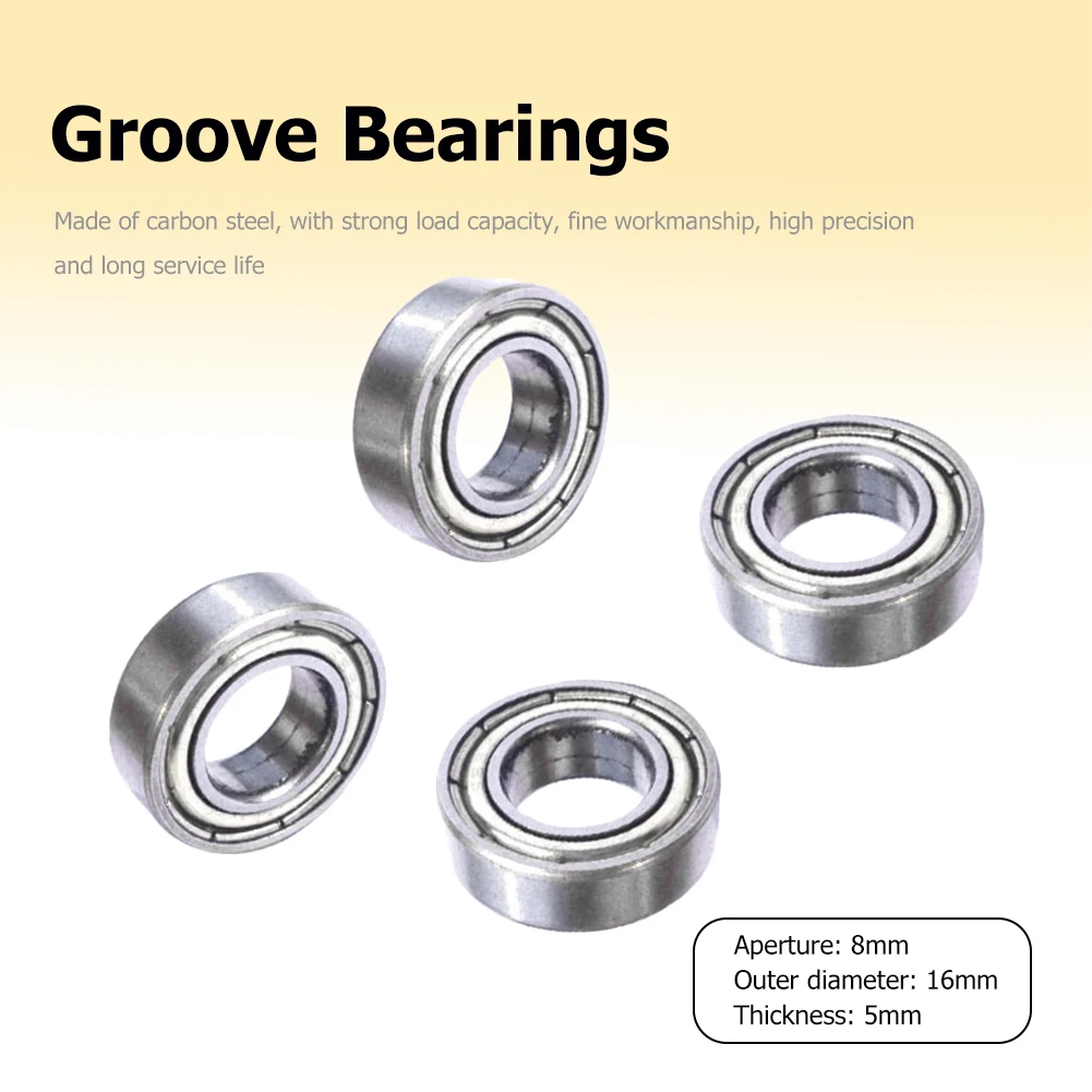10pcs Ball Bearings Double Shielded Deep Groove Ball Bearings 8x16x5mm High Carbon Steel Bearing Heavy Load 3D Printer Parts