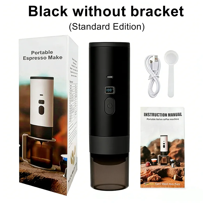 ماكينة قهوة اسبريسو كهربائية محمولة 3 في 1 للسيارة...