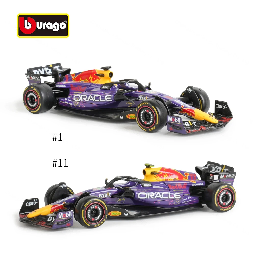 Bburago 1:43 Red Bull F1 Rb19 Las Vegas Miami 1 Verstappen 11 Perez Alloy Scaled Die-Cast Car Model Toys Collection Kid Gift 6