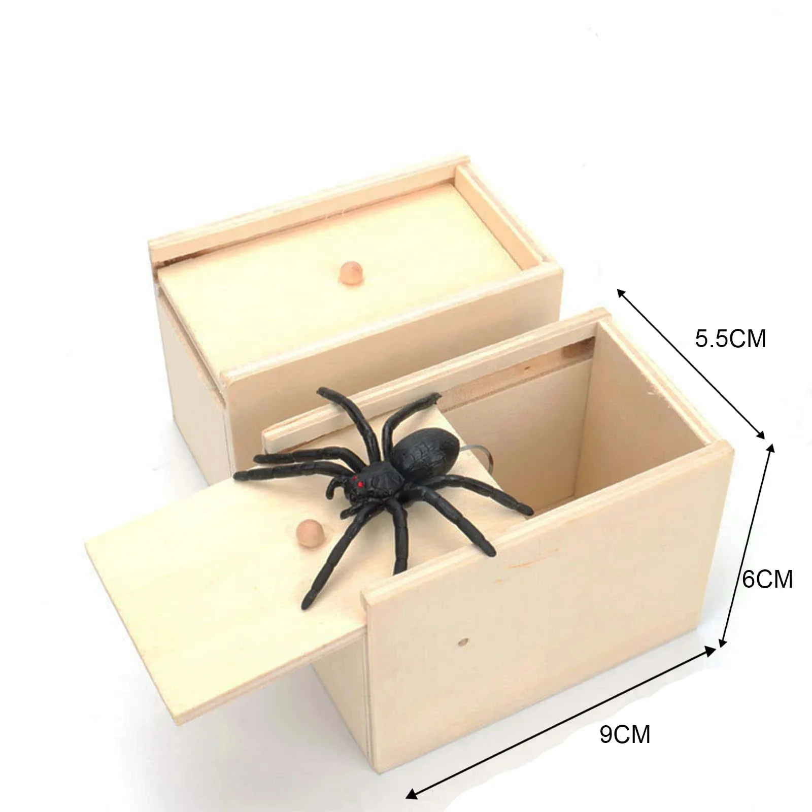 Trick Spider Funny Scare Box Wooden Hidden Box Quality Prank
