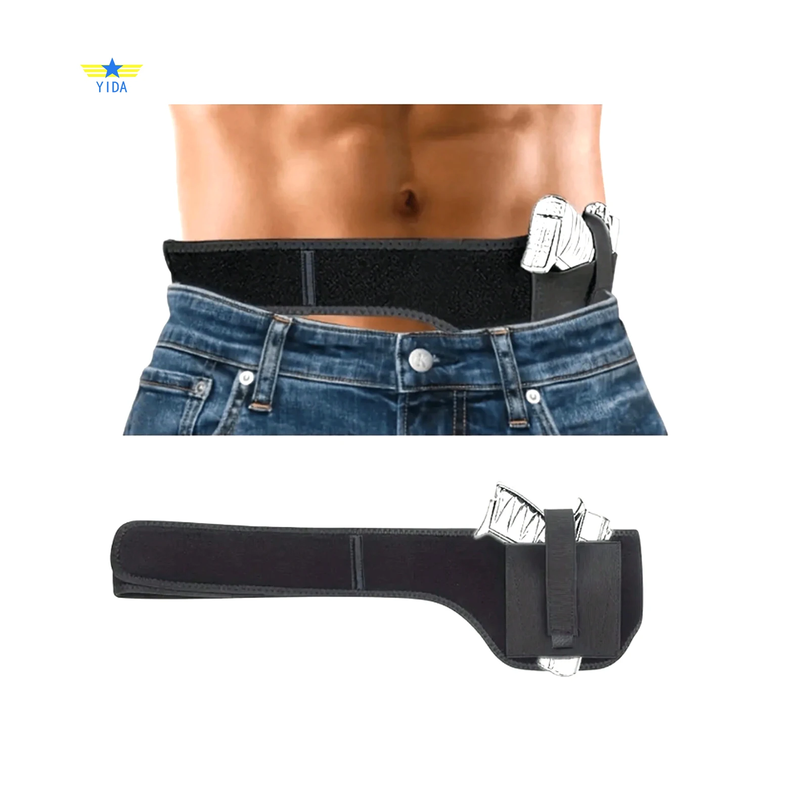 Concealed Pistol Belt Suitable for Various Gun Types Nylon Waterproof Belt Holster for Men and Women pistol holster