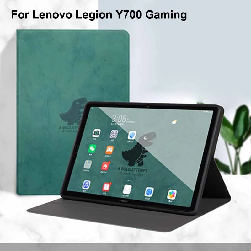 Slim Retro Stand PU Leather Case For Lenovo Legion Y700 Gaming Tablet