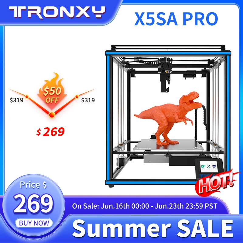 

﻿ Tronxy X5SA PRO 3D Printer Kit DIY 330*330*400mm Printer Size TMC2225 Drive Mainboard 3D Printer FDM TPU PLA Filament 1.75mm