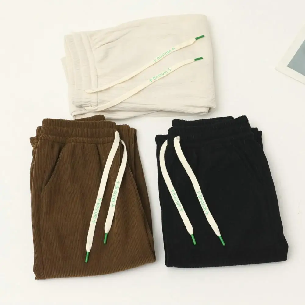 

Wide-leg Pants High Waist Drawstring Women's Pants with Deep Crotch Ankle-banded Design for Casual Sports Activities Elastic