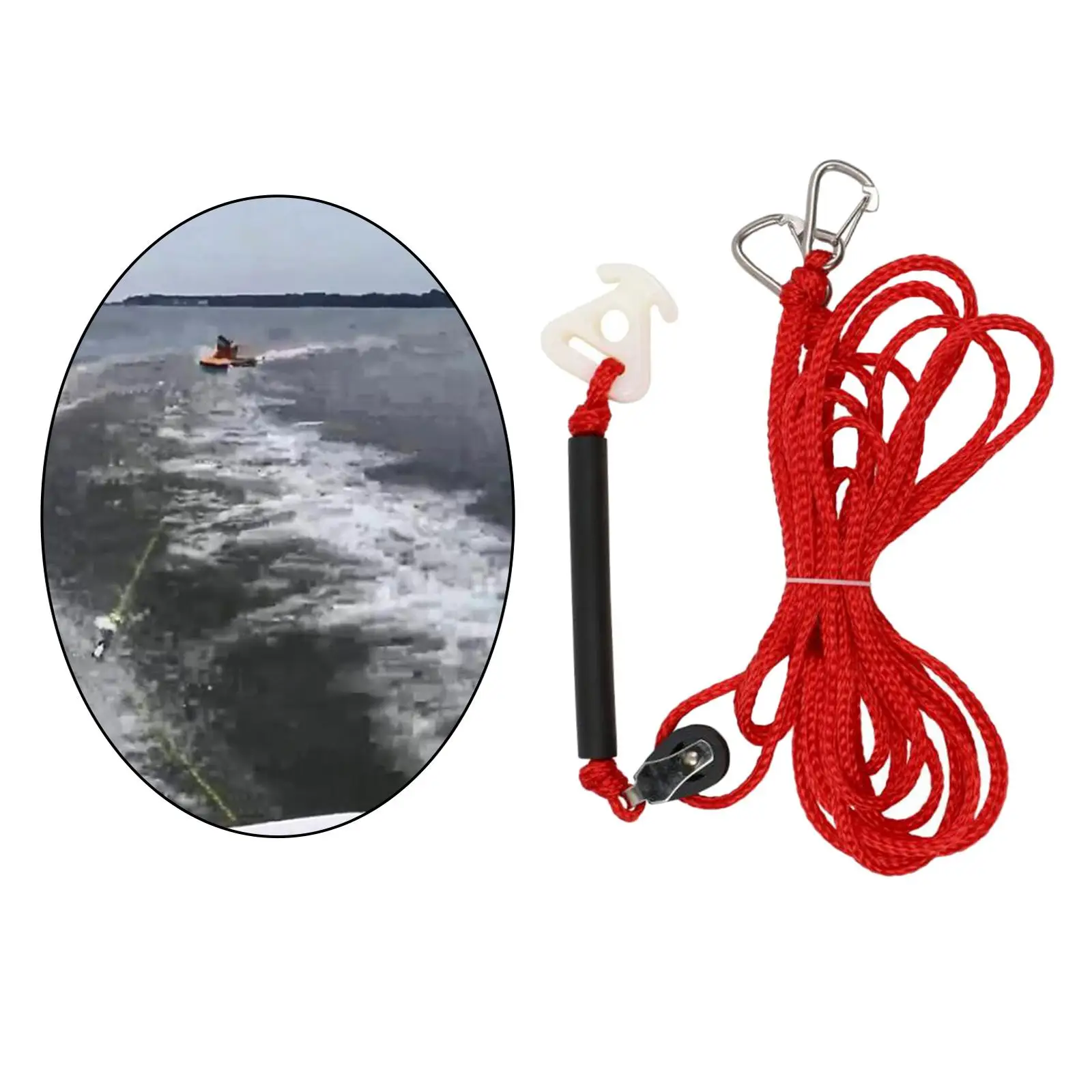Tow Harness Watersports Rope Hook 12ft Connector & Pulley for