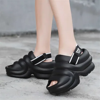 키높이 35-39 여성용 워킹 샌들, 야외 숙녀 신발 슬리퍼, 빅 사이즈 운동화, 스포츠 재판매 제공