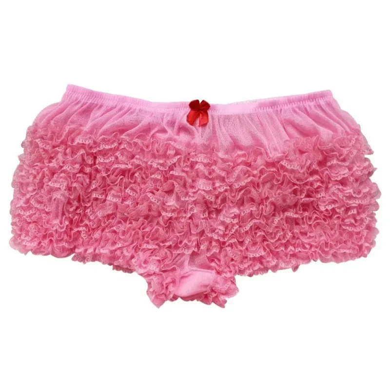 High Quality Women Ladies Lingerie Ruffled Lace Bloomers Knickers with A Bow Sexy Panties Women's Underwear Underpants YDL24