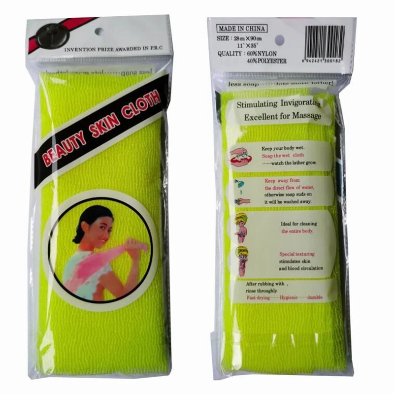 6pcs Beauty Skin Exfoliating Cloth Washcloth Japanese Body Wash Towel Nylon Bath Towel Skin Polishing Towel 4